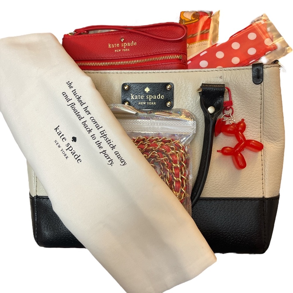 Kate Spade Small Quinn Berkeley Lane Bag w/Wallet in Box & Xbody Strap Bundle